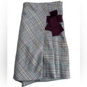 Zara Girls Plaid Skort with Bow Size 11/12